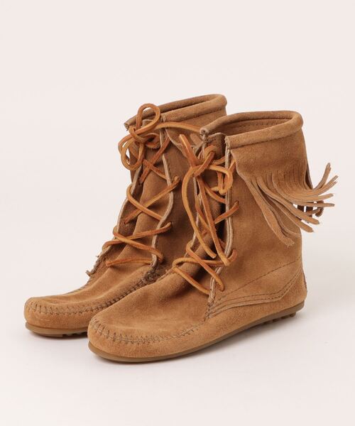 【セール】《ミネトンカ MINNETONKA》ランパー アンクル ブーツ FRINGE ANKLE TRAMPER BOOT レディース（ブーツ）｜Minnetonka（ミネトンカ）
