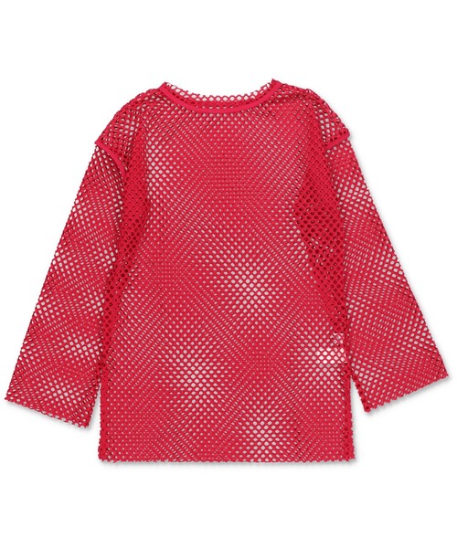 SPINNS（スピンズ）の「長袖メッシュカットソー（Tシャツ/カットソー・レディース・アイボリー/ブラック/ブルー/ライトグリーン/ピンク・ONESIZE）」の5枚目の写真