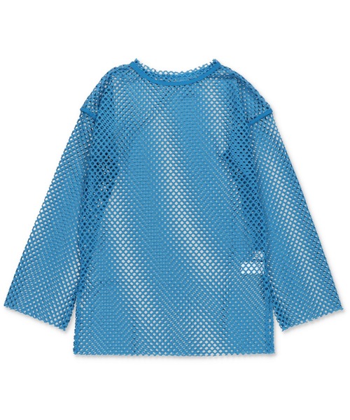 SPINNS（スピンズ）の「長袖メッシュカットソー（Tシャツ/カットソー・レディース・アイボリー/ブラック/ブルー/ライトグリーン/ピンク・ONESIZE）」の4枚目の写真