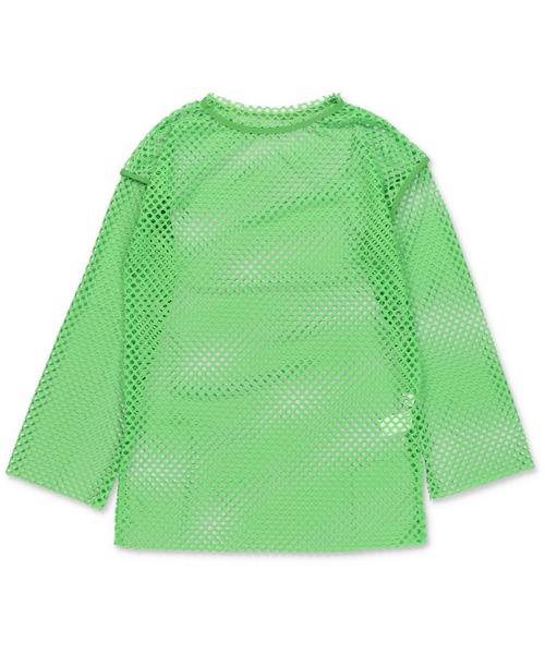 SPINNS（スピンズ）の「長袖メッシュカットソー（Tシャツ/カットソー・レディース・アイボリー/ブラック/ブルー/ライトグリーン/ピンク・ONESIZE）」の3枚目の写真