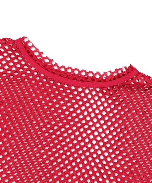 SPINNS（スピンズ）の「長袖メッシュカットソー（Tシャツ/カットソー・レディース・アイボリー/ブラック/ブルー/ライトグリーン/ピンク・ONESIZE）」の7枚目の写真