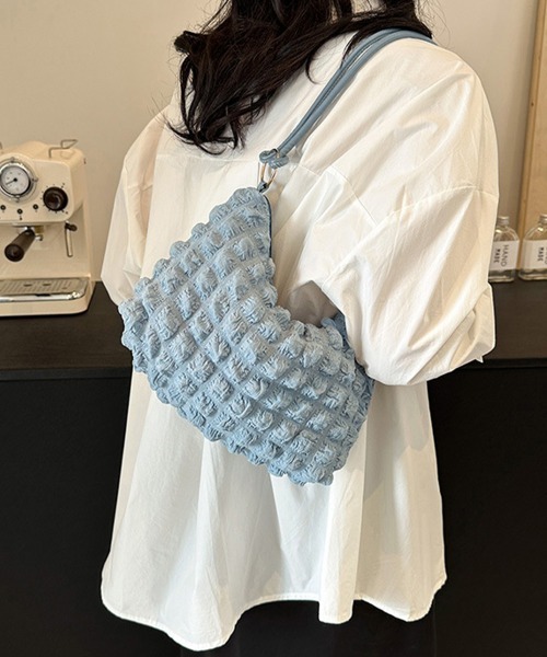 Miniministore（ミニミニストア）の「ショルダーバッグ ポップコーンぽこぽこ鞄（ショルダーバッグ・レディース・ラベンダー/アイボリー/ピンク/ブラック/ダークブラウン/ミント/ブルー・FREE）」の17枚目の写真
