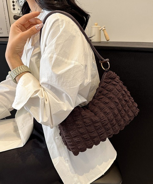 Miniministore（ミニミニストア）の「ショルダーバッグ ポップコーンぽこぽこ鞄（ショルダーバッグ・レディース・ラベンダー/アイボリー/ピンク/ブラック/ダークブラウン/ミント/ブルー・FREE）」の18枚目の写真