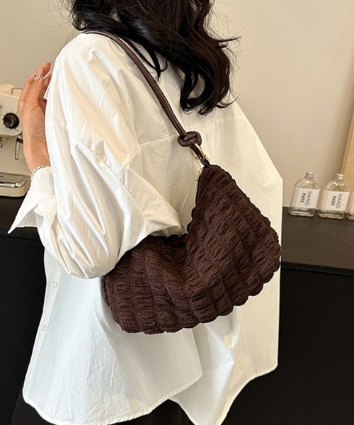 Miniministore（ミニミニストア）の「ショルダーバッグ ポップコーンぽこぽこ鞄（ショルダーバッグ・レディース・ラベンダー/アイボリー/ピンク/ブラック/ダークブラウン/ミント/ブルー・FREE）」の19枚目の写真