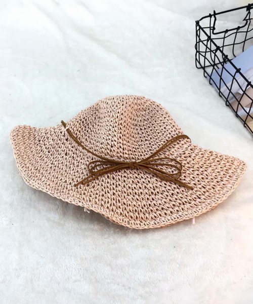Miniministore（ミニミニストア）の「麦わら帽子 レディース 折たたみ（ハット・レディース・グレー/ネイビー/ピンクベージュ/キャメル/ベージュ・FREE）」の18枚目の写真