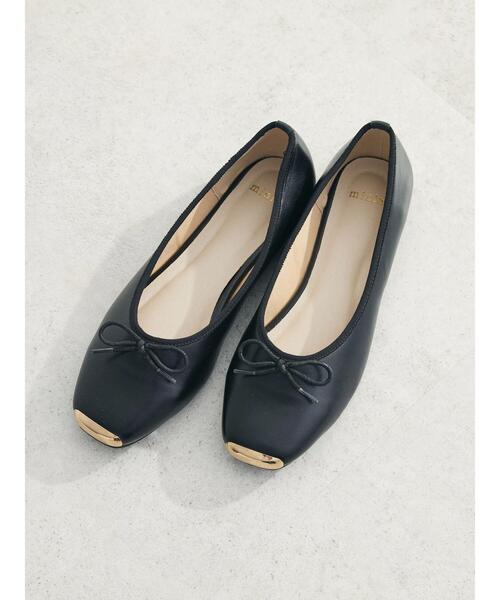 Green　Parks（グリーンパークス）の「・minia　トウキャップバレエシューズ（パンプス・レディース・ブラック/ベージュ/ピンクゴールド・S/M/L/LL）」の13枚目の写真