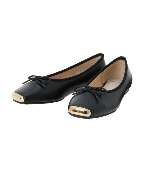 Green　Parks（グリーンパークス）の「・minia　トウキャップバレエシューズ（パンプス・レディース・ブラック/ベージュ/ピンクゴールド・S/M/L/LL）」の11枚目の写真