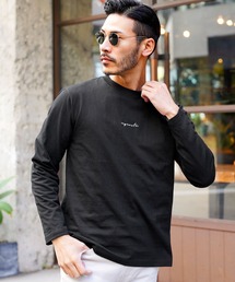 ミドルウエイトロゴ刺繍ロンT 長袖Tシャツ カットソー