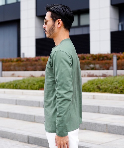 jiggys shop(ジギーズショップ)の「ミドルウエイトロゴ刺繍ロンT 長袖Tシャツ カットソー(Tシャツ/カットソー・メンズ・ミント/ホワイト/ブラック・LARGE/MEDIUM)」の5枚目の写真