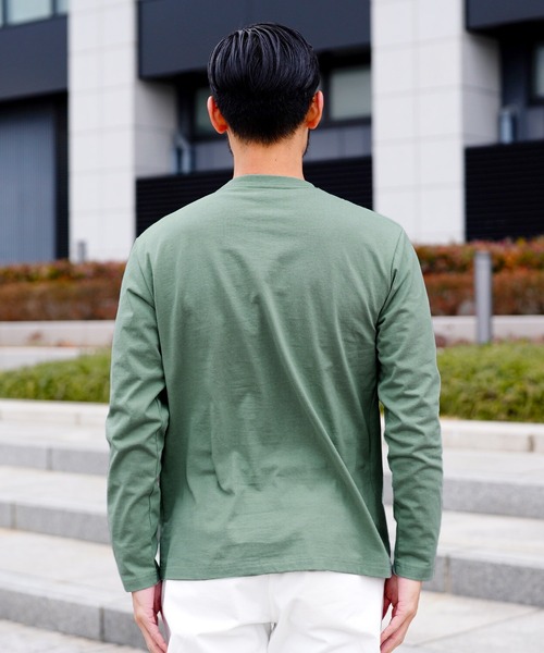 jiggys shop(ジギーズショップ)の「ミドルウエイトロゴ刺繍ロンT 長袖Tシャツ カットソー(Tシャツ/カットソー・メンズ・ミント/ホワイト/ブラック・LARGE/MEDIUM)」の6枚目の写真