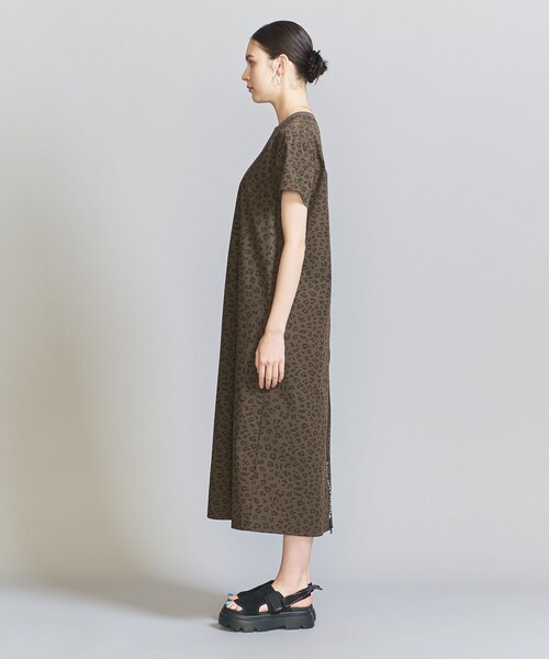THOUSAND MILE ゼブラ柄 グレー　ショートスリーブ　ワンピース L's】SHORT SLEEVE DRAWCORD OP Hight Air Premeability