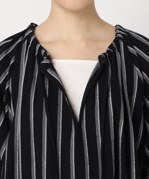 【美品】24SS ジャーナルスタンダード　ソフトストライプワンピース　リネン混 美品】24SS ジャーナルスタンダード ソフトストライプワンピース