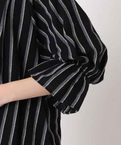 【美品】24SS ジャーナルスタンダード　ソフトストライプワンピース　リネン混 美品】24SS ジャーナルスタンダード ソフトストライプワンピース