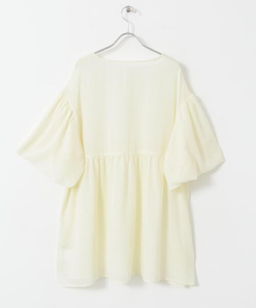 ITEMS URBANRESEARCH（アイテムズ アーバンリサーチ）の「シアーティアードブラウス（シャツ/ブラウス・レディース・ブラック/ホワイト系その他・FREE）」の4枚目の写真