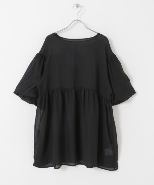 ITEMS URBANRESEARCH（アイテムズ アーバンリサーチ）の「シアーティアードブラウス（シャツ/ブラウス・レディース・ブラック/ホワイト系その他・FREE）」の18枚目の写真