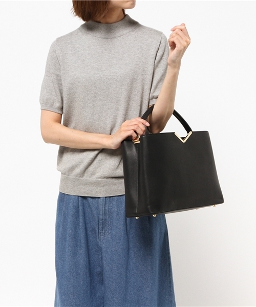 goocy（グースィー）の「CUBEトートバッグ（トートバッグ・レディース・ブラック/キャメル・FREE）」の9枚目の写真