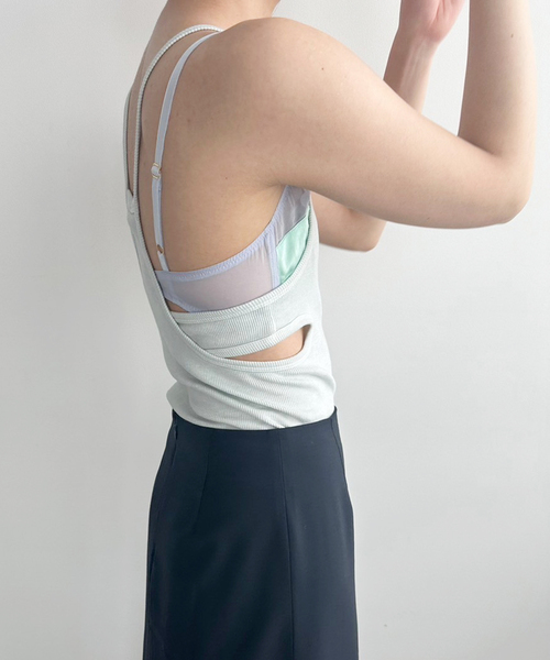 【美品】babaco コットンニットキャミソール 8033001798982_1.jpg