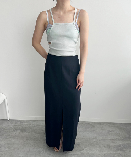 新品 babaco ババコ“FINE COTTON”リブキャミドレス セール】【babaco/ババコ】Cotton Silk Camisole（キャミソール