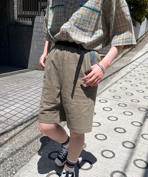 DOUBLE NAME（ダブルネーム）の「微配色綿麻クライミングパンツ（その他パンツ・レディース・レッド/ブラック/カーキ/オレンジ・FREE）」の21枚目の写真