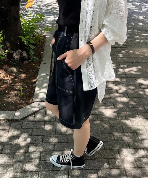 DOUBLE NAME（ダブルネーム）の「微配色綿麻クライミングパンツ（その他パンツ・レディース・レッド/ブラック/カーキ/オレンジ・FREE）」の12枚目の写真