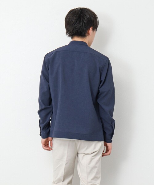 NOLLEY’S（ノーリーズ）の「《接触冷感》EVALET シングルライダースシャツ（ブルゾン・メンズ・ベージュ/インディゴブルー/ネイビー/グレイッシュブルー/オリーブ・XL/L/M/S）」の22枚目の写真