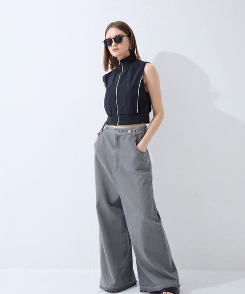 FOREVER 21（フォーエバー トゥエンティーワン）の「【2024SS】トラックベスト（ベスト・レディース・オフホワイト/ブラック・FREE）」の9枚目の写真