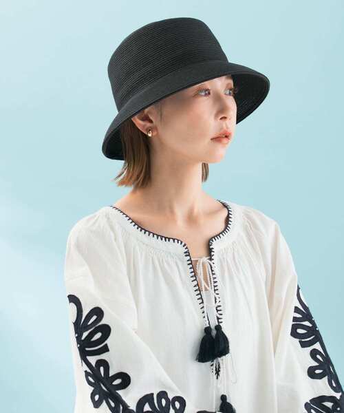 URBAN RESEARCH ROSSO WOMEN（アーバンリサーチ　ロッソ）の「PAPER HAT（ハット・レディース・ベージュ/ブラック・FREE）」の3枚目の写真