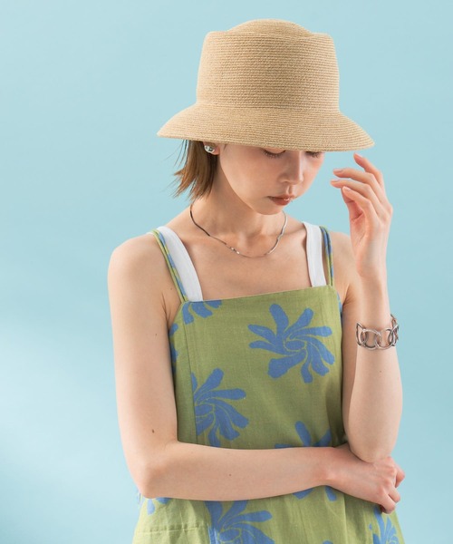 URBAN RESEARCH ROSSO WOMEN（アーバンリサーチ　ロッソ）の「PAPER HAT（ハット・レディース・ベージュ/ブラック・FREE）」の4枚目の写真