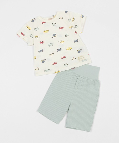 petit main（プティマイン）の「BOYSアソートパジャマ（セットアップ・キッズ・マルチ/アイボリー/ブルー・130cm/120cm/110cm/100cm/90cm/80ｃｍ）」の3枚目の写真