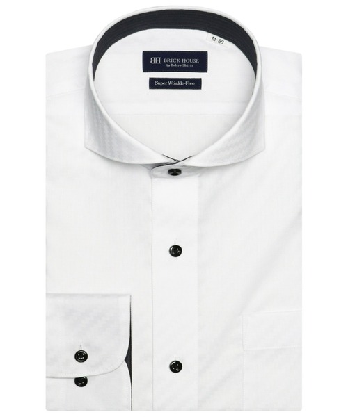 超形態安定ノーアイロン ホリゾンタルワイド 長袖ビジネスワイシャツ(大きいサイズ・長いサイズ)(ビジネスシャツ)|TOKYO SHIRTS(トウキョウシャツ)