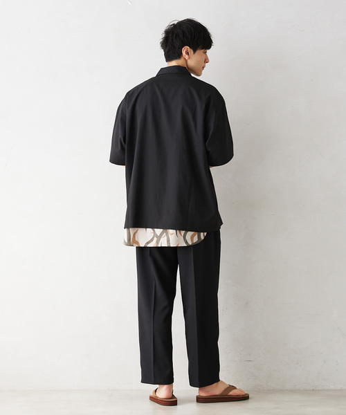 JOURNAL STANDARD relume（ジャーナルスタンダード　レリューム）の「AIRLY DOTS サッカー半袖シャツ（シャツ/ブラウス・メンズ・グレー/ブラック/ネイビー・MEDIUM/LARGE）」の15枚目の写真