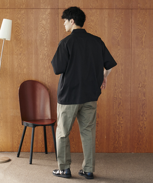 JOURNAL STANDARD relume（ジャーナルスタンダード　レリューム）の「AIRLY DOTS サッカー半袖シャツ（シャツ/ブラウス・メンズ・グレー/ブラック/ネイビー・MEDIUM/LARGE）」の7枚目の写真