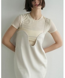 SHEER MESH HALF SLEEVE TOPS