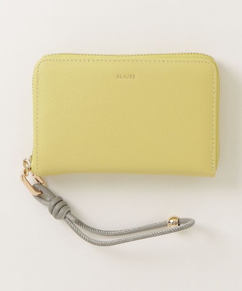 Beau're（ヴュレ）の「【BEAURE/ビュレ】カウレザー　ハンドストラップ付きバイカラーラウンドB7ウォレット（財布・レディース・シルバー/ブラック/グレー系その他/ピンクベージュ/アイボリー/ブルー/ベージュ系その他/イエロー/ゴールド・FREE）」の6枚目の写真