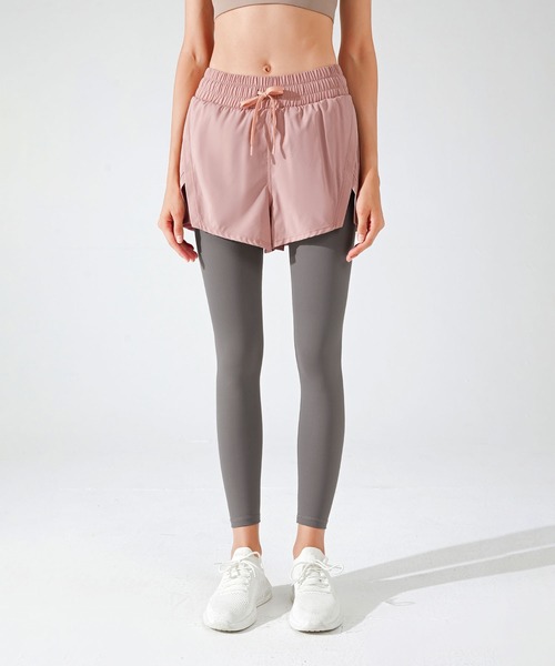 OSYAREVO（オシャレボ）の「水着 レディース 体型カバー ラッシュガード フィットネス 水陸両用 水陸両用 一体型 体型カバー レギンス レディース（ラッシュガード・レディース・ピンク/ブラック/グレー・SMALL/MEDIUM/LARGE/X-LARGE）」の3枚目の写真