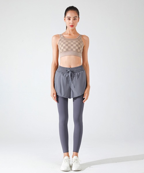 OSYAREVO（オシャレボ）の「水着 レディース 体型カバー ラッシュガード フィットネス 水陸両用 水陸両用 一体型 体型カバー レギンス レディース（ラッシュガード・レディース・ピンク/ブラック/グレー・SMALL/MEDIUM/LARGE/X-LARGE）」の6枚目の写真