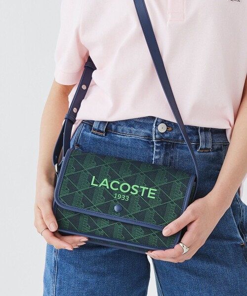LACOSTE(ラコステ)の「ヘリテージキャンバス ジャガードモノグラムフラップショルダーバッグ(ショルダーバッグ・レディース・グリーン系その他・FREE)」の10枚目の写真