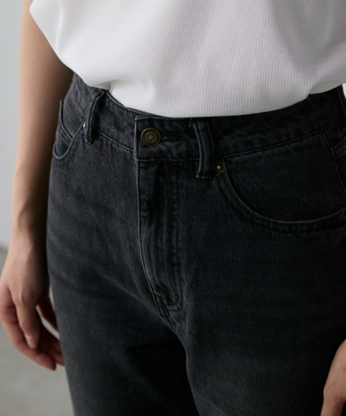 M.deux（エムドゥ）の「【ハイウエストストレートデニム】（デニムパンツ・レディース・オフホワイト/グレー・SMALL/MEDIUM）」の18枚目の写真