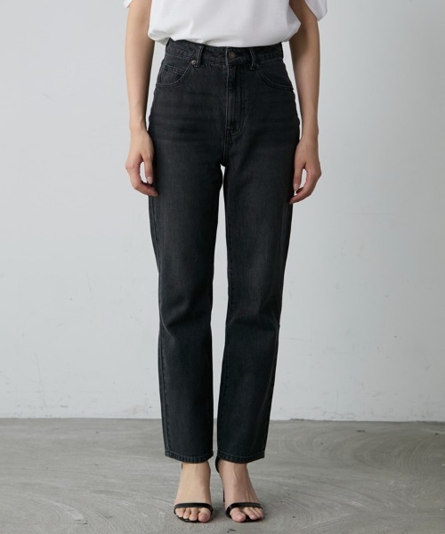 M.deux（エムドゥ）の「【ハイウエストストレートデニム】（デニムパンツ・レディース・オフホワイト/グレー・SMALL/MEDIUM）」の15枚目の写真
