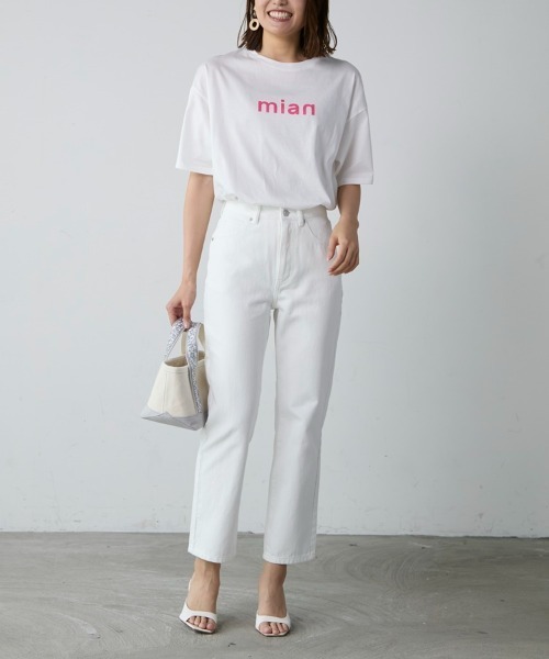 M.deux（エムドゥ）の「【ハイウエストストレートデニム】（デニムパンツ・レディース・オフホワイト/グレー・SMALL/MEDIUM）」の10枚目の写真