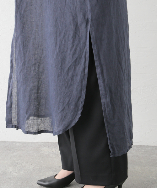 【週末セール】Deuxieme Classe ジョインクローズ　リネンワンピ JOIN CLOTHES/ジョインクローズ】LINES STRING DRESS