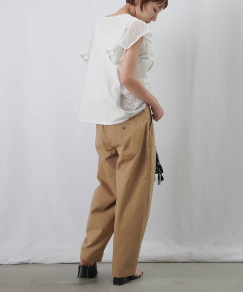 LUCA/LADY LUCK LUCA（ルカ/レディラックルカ）の「LC/LLL ケミカルレースフリルカットソー / レースフリル切替Tee（Tシャツ/カットソー・レディース・オフホワイト/ブルー/ブラック・FREE）」の22枚目の写真