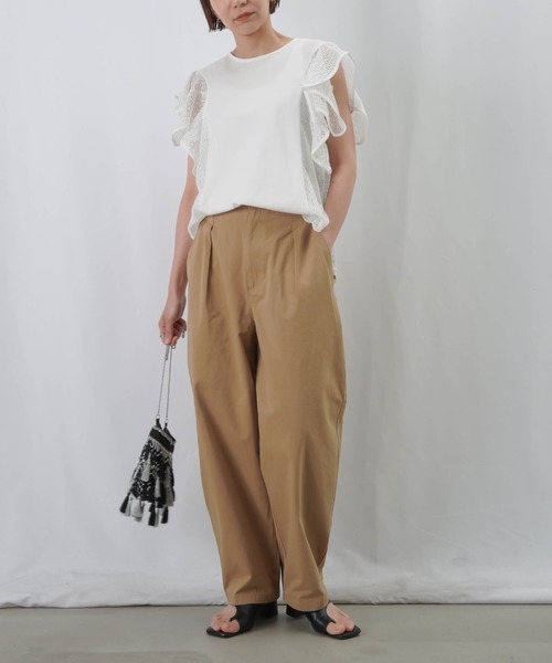 LUCA/LADY LUCK LUCA（ルカ/レディラックルカ）の「LC/LLL ケミカルレースフリルカットソー / レースフリル切替Tee（Tシャツ/カットソー・レディース・オフホワイト/ブルー/ブラック・FREE）」の20枚目の写真