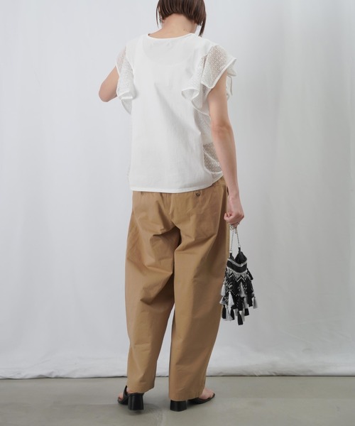 LUCA/LADY LUCK LUCA（ルカ/レディラックルカ）の「LC/LLL ケミカルレースフリルカットソー / レースフリル切替Tee（Tシャツ/カットソー・レディース・オフホワイト/ブルー/ブラック・FREE）」の19枚目の写真