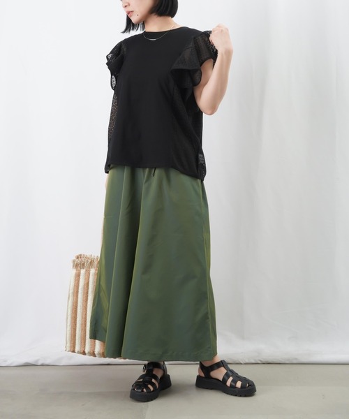 LUCA/LADY LUCK LUCA（ルカ/レディラックルカ）の「LC/LLL ケミカルレースフリルカットソー / レースフリル切替Tee（Tシャツ/カットソー・レディース・オフホワイト/ブルー/ブラック・FREE）」の9枚目の写真