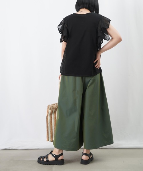 LUCA/LADY LUCK LUCA（ルカ/レディラックルカ）の「LC/LLL ケミカルレースフリルカットソー / レースフリル切替Tee（Tシャツ/カットソー・レディース・オフホワイト/ブルー/ブラック・FREE）」の7枚目の写真