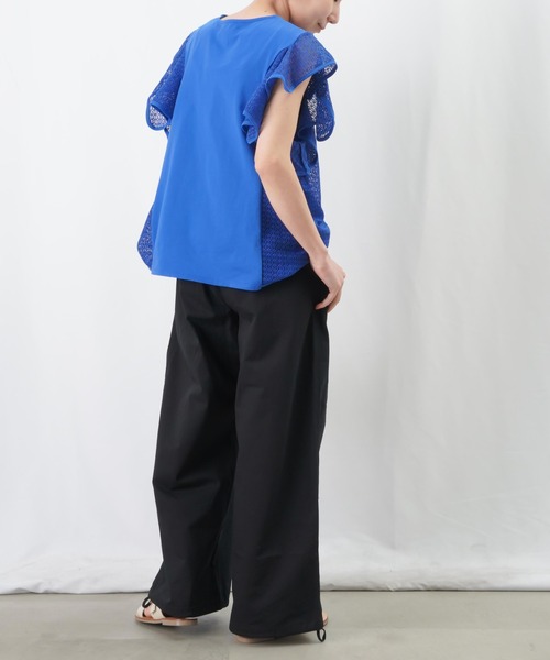 LUCA/LADY LUCK LUCA（ルカ/レディラックルカ）の「LC/LLL ケミカルレースフリルカットソー / レースフリル切替Tee（Tシャツ/カットソー・レディース・オフホワイト/ブルー/ブラック・FREE）」の15枚目の写真