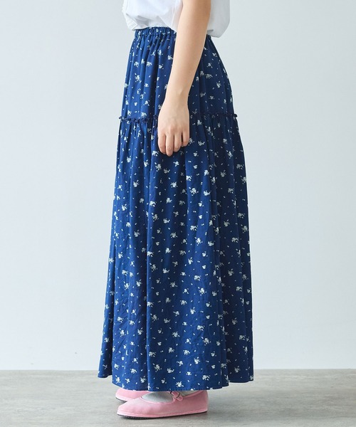 bulle de savon indigo flower プリント ブルゾン bulle de savon indigo flower プリント ブルゾン bulle de