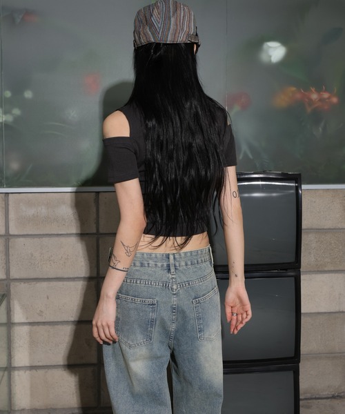 FOLLOWIN（フォロウィン）の「[UNISEX][頭周り調整可能][オールシーズン]ストライプハンチングベレー帽（キャップ・レディース・ブルー/カーキ・ONE SIZE）」の8枚目の写真