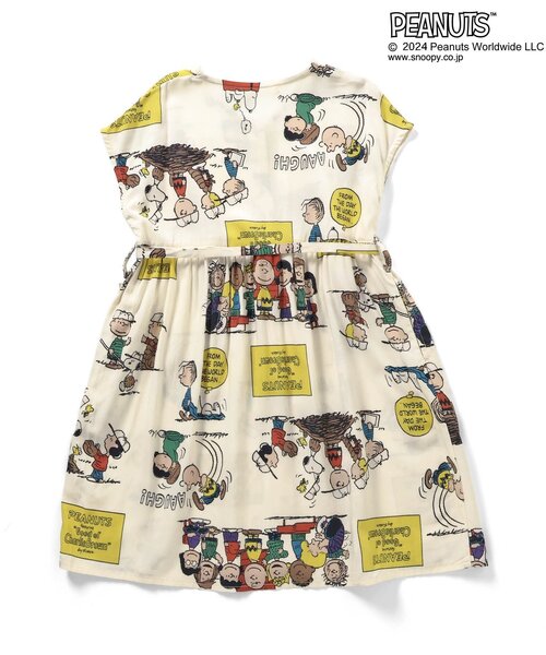 PEANUTS(ピーナッツ)の「PEANUTSコラボ アロハシャツワンピース(ワンピース・キッズ・オフホワイト/サックスブルー・80/90/100/110/120/130)」の6枚目の写真